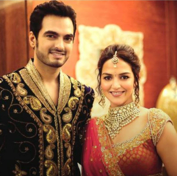 Esha with husband Bharat