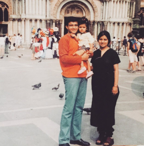 Sourav Ganguly with family
