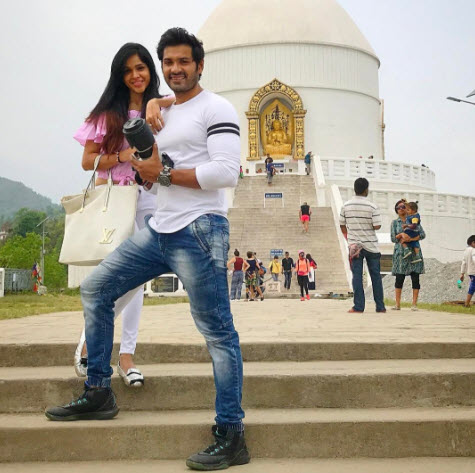 Mrunal Jain with wife