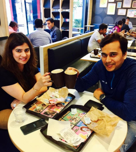 Anurag Sharma with Nandini Gupta