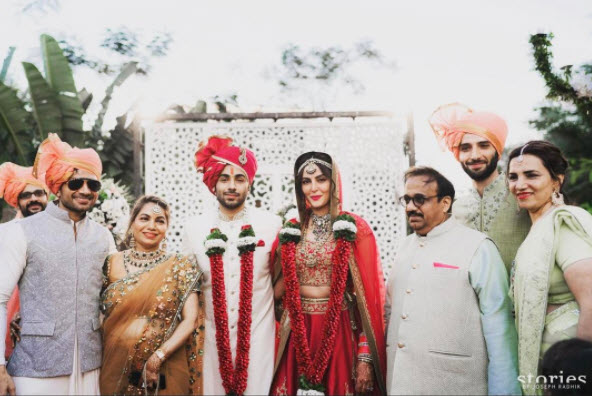 Mandana Karimi with her in-laws