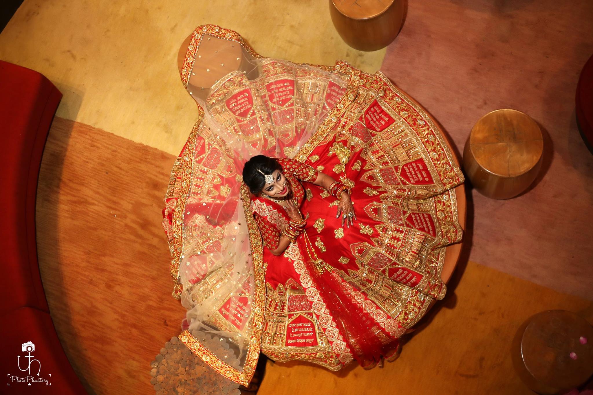 Wedding vows written on the bridal lehenga