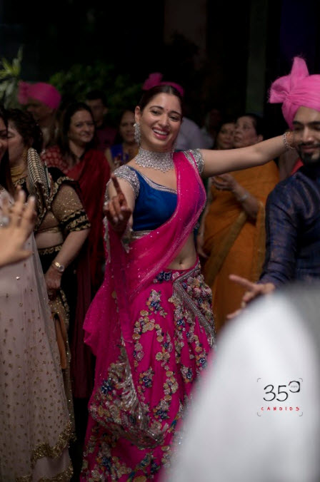 Tamannah Bhatia at brother's wedding