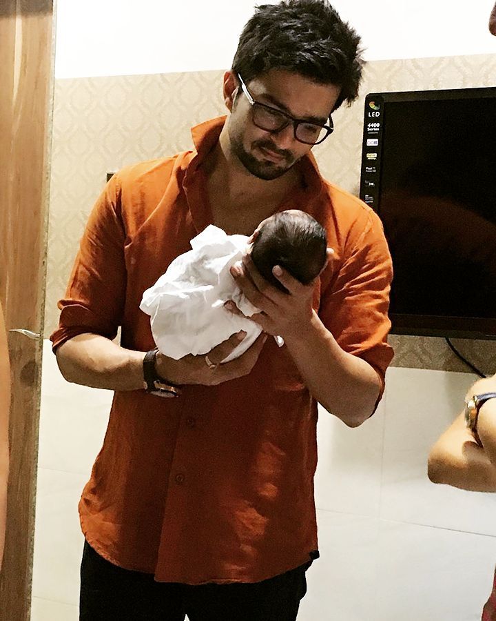 Raqesh Vashisht with Akshay Dogra's baby