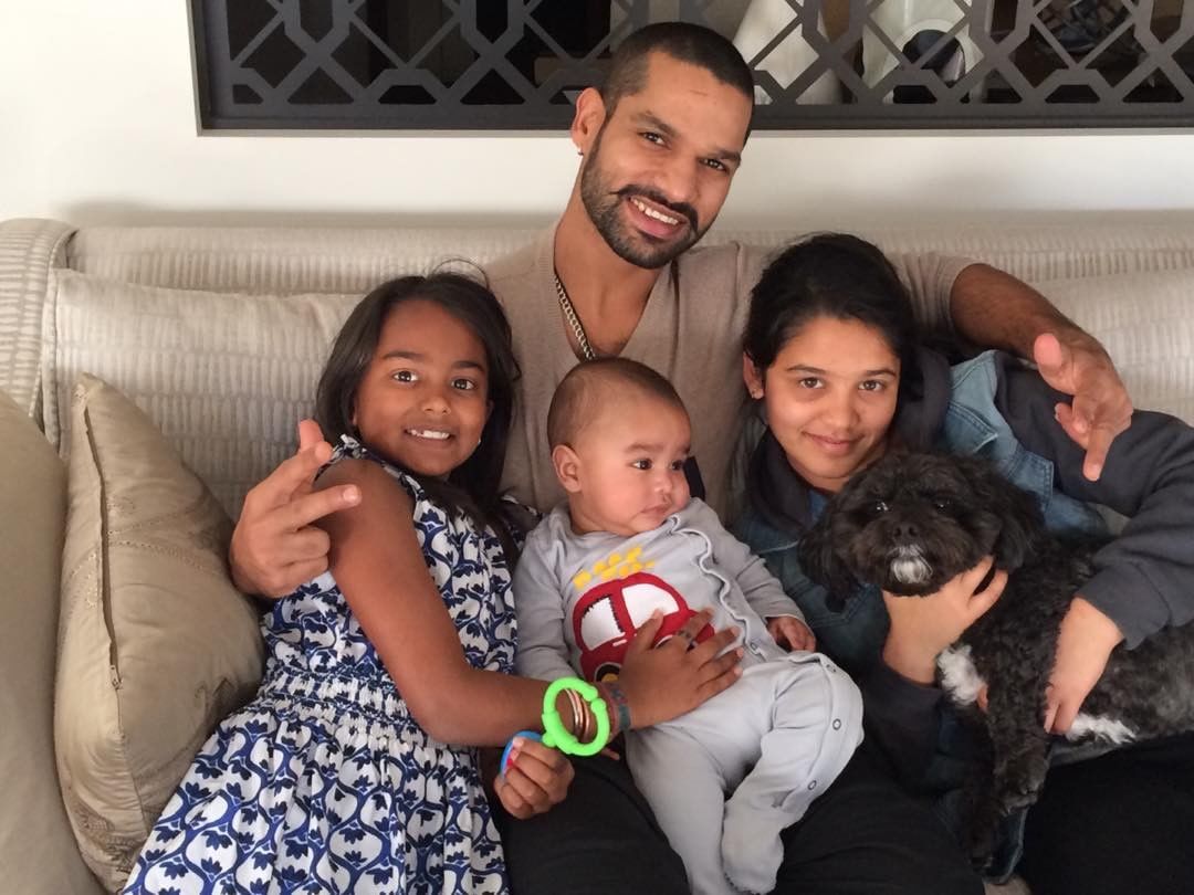 shikhar dhawan family