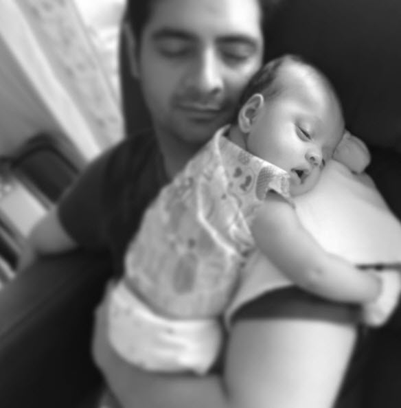 Karan Mehra with his son