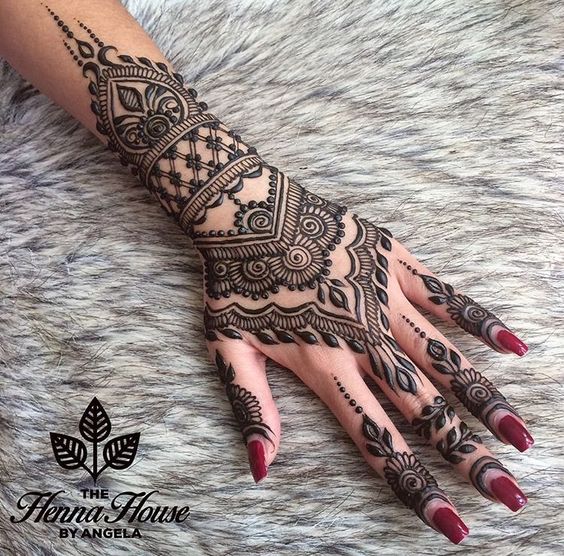 all in one mehendi design