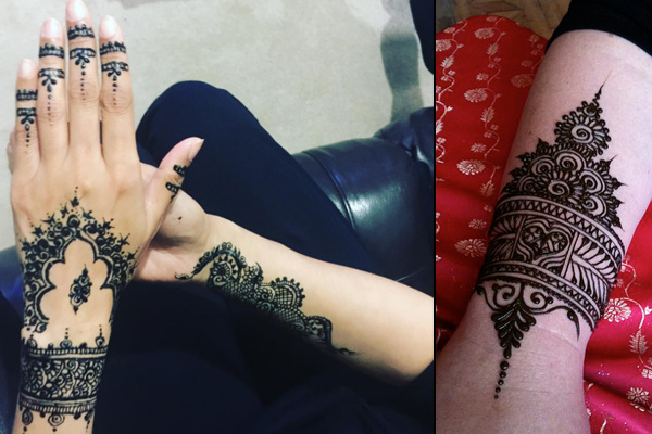 graceful bracelet mehendi design 