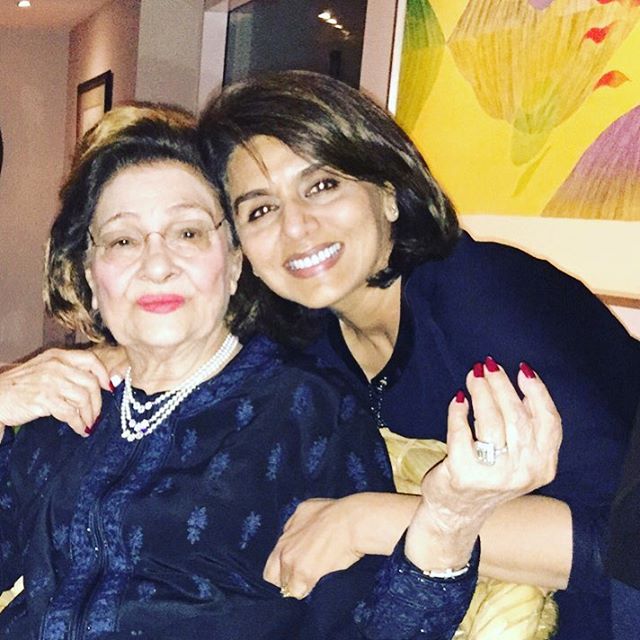 Neetu Kapoor and Krishna Raj Kapoor