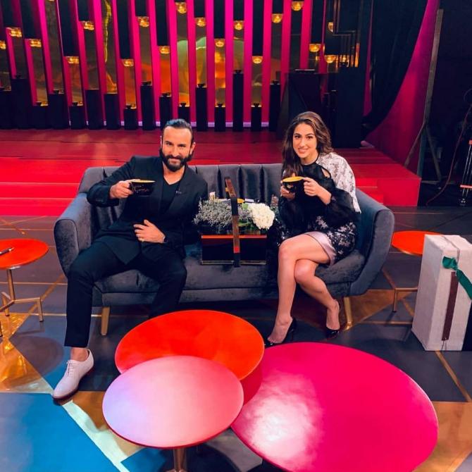 Saif Ali Khan and Sara Ali Khan On Koffee With Karan Season 6