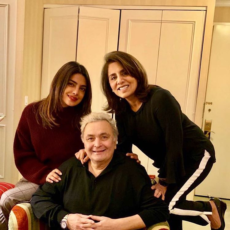 Rishi Kapoor, Priyanka Chopra and Neetu Kapoor