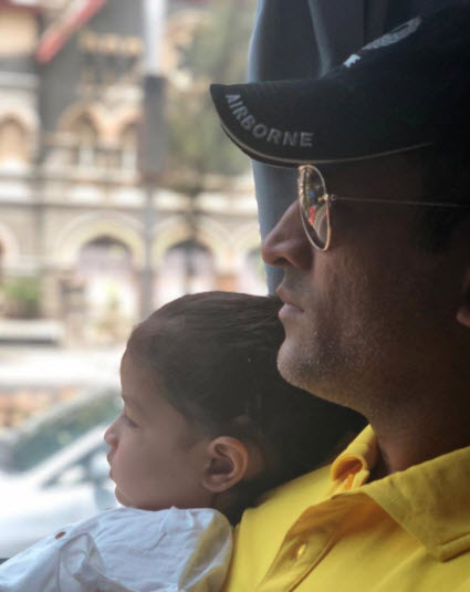MS Dhoni and Ziva Dhoni