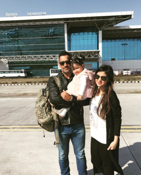 MS Dhoni, Sakshi Dhoni and Ziva Dhoni