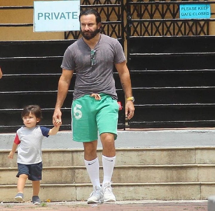 Taimur Ali Khan and Saif Ali Khan