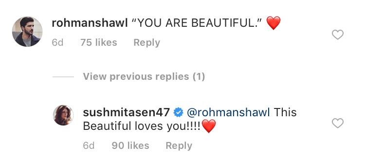 Sushmita Sen and Rohan Shawl