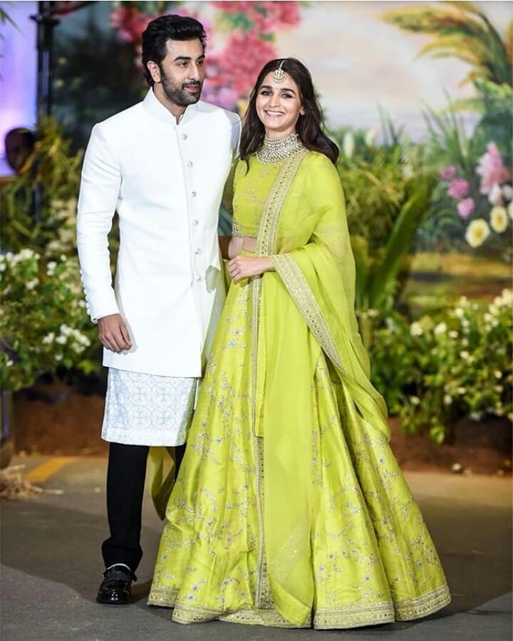 Ranbir Kapoor and Alia Bhatt at Sonam Kapoor's reception
