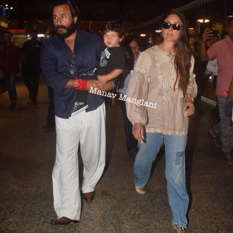 Taimur Ali Khan, Saif Ali Khan and Kareena Kapoor Khan