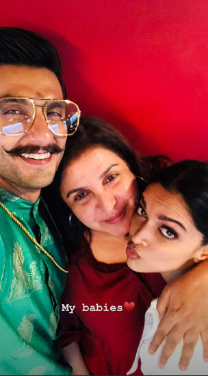 Farah Khan-Deepika Padukone-Ranveer Singh