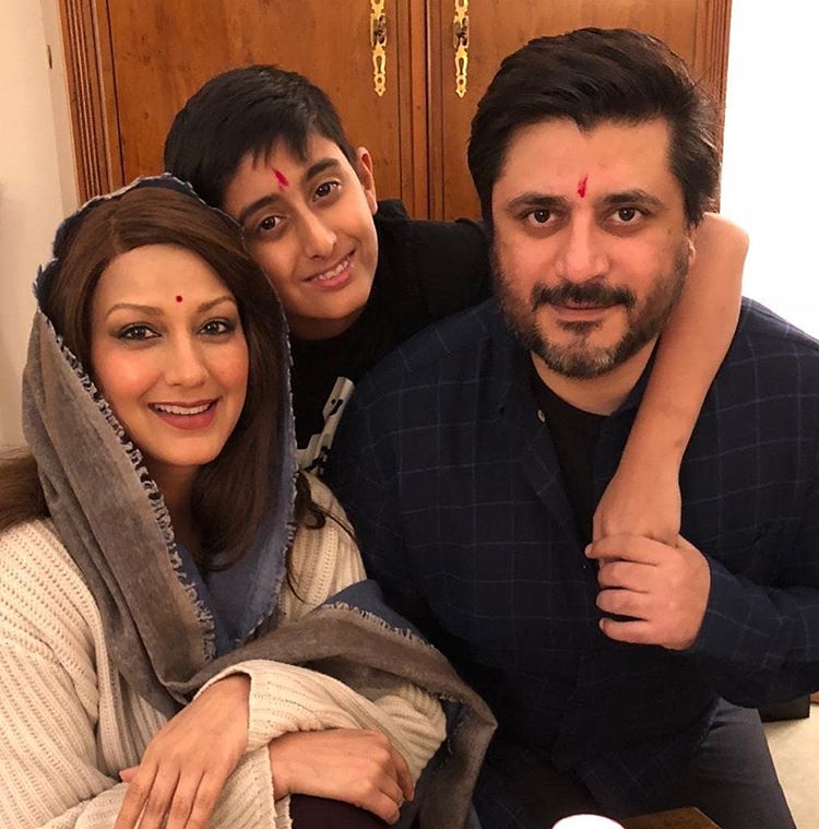 Sonali Bendre Diwali Puja Pics