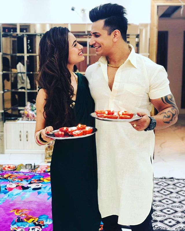 Prince Narula Yuvika Chaudhary First Diwali Together Post Marriage