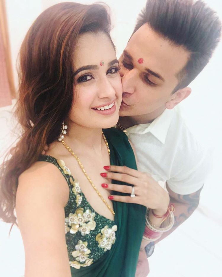 Prince Narula Yuvika Chaudhary First Diwali Together Post Marriage