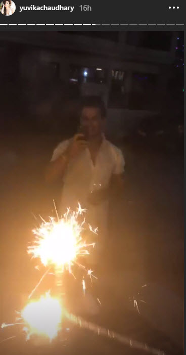 Prince Narula Yuvika Chaudhary First Diwali Together Post Marriage