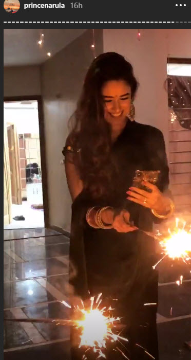 Prince Narula Yuvika Chaudhary First Diwali Together Post Marriage