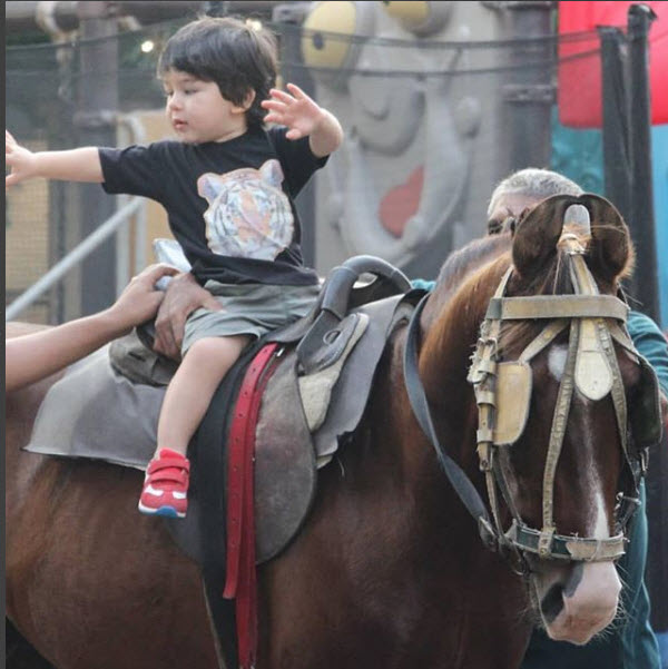 Taimur Ali Khan horse riding