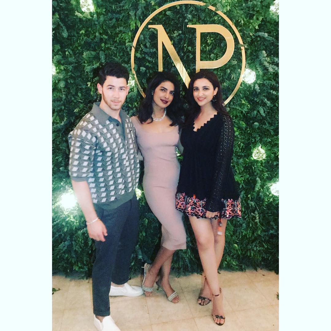 Parineeti and Priyanka Chopra with Nick Jonas