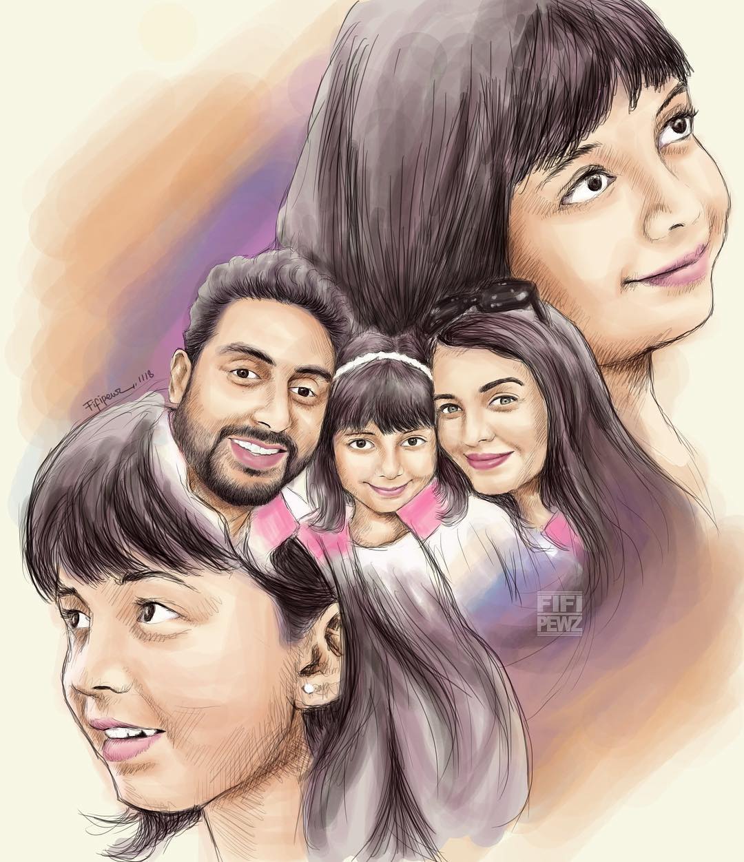 Abhishek Bachchan, Aishwarya Rai Bachchan and Aaradhya Bachchan