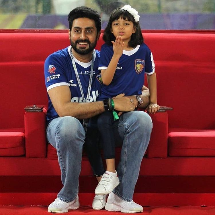Abhishek Bachchan and Aaradhya Bachchan