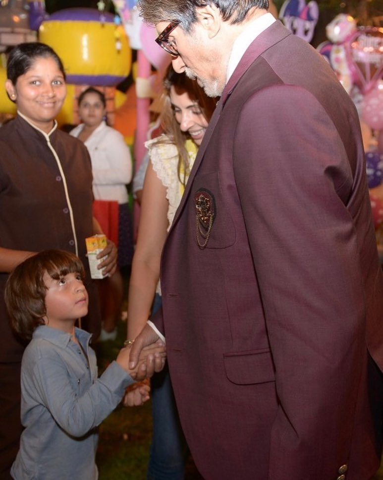 Amitabh Bachchan and AbRam Khan
