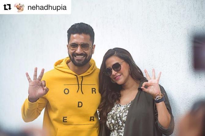 Neha Dhupia and Vicky Kaushal