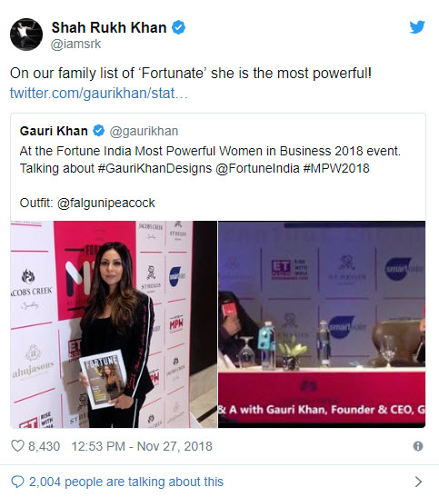 Shah Rukh Khan and Gauri Khan