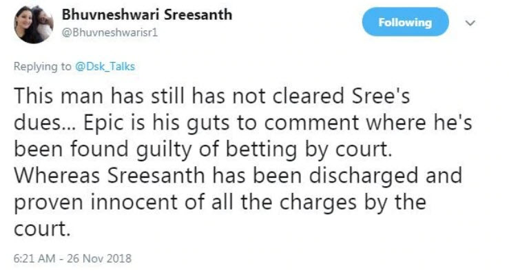 Bhuvaneshwari Kumari tweet