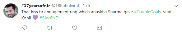 Twitter Appreciating Virat Kohli Gesture For Anushka 