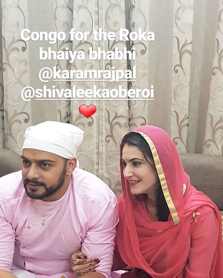 Karam Rajpal And Shivaleeka Oberoi Roka Ceremony