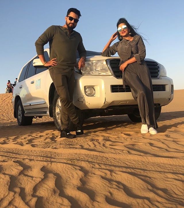 Mona Lisa And Vikrant Singh Celebrated Their First Anniversary In Dubai