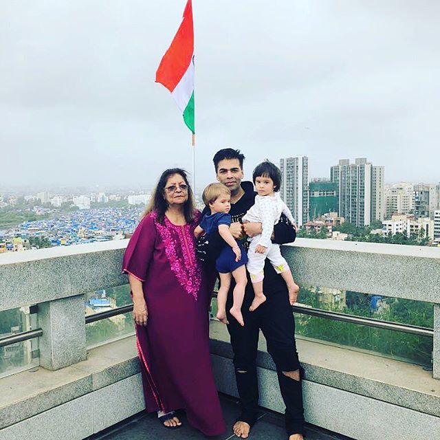 Karan Johar, Hiroo Johar, Yash Johar and Roohi Johar