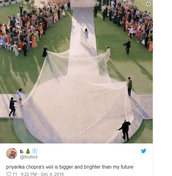 Funniest Memes On Priyanka Chopra's Wedding Veil