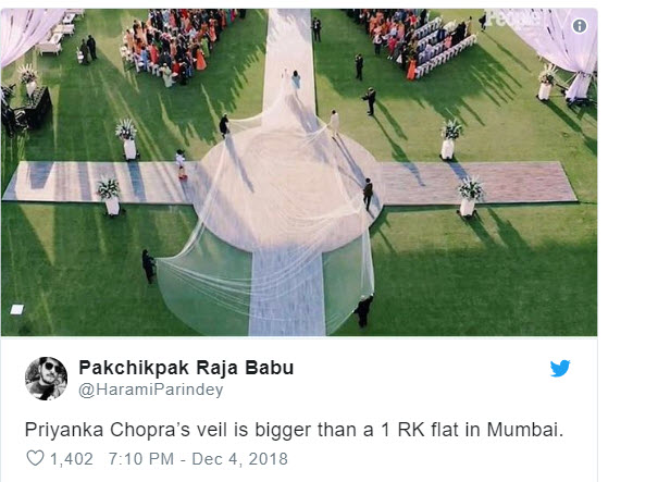 Funniest Memes On Priyanka Chopra's Wedding Veil