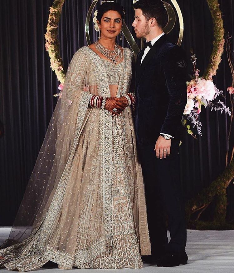 Priyanka Chopra And Nick Jonas Wedding Reception At Taj Lands End, Mumbai | Priyanka  chopra wedding, Indian outfits, Latest bridal dresses