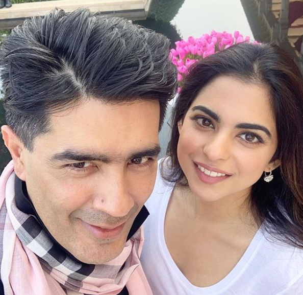 Isha Ambani and Manish Malhotra
