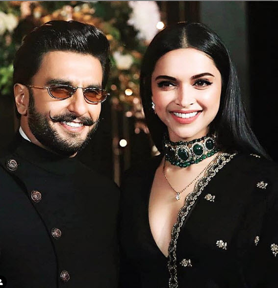 Deepika and Ranveer at PeeCee reception