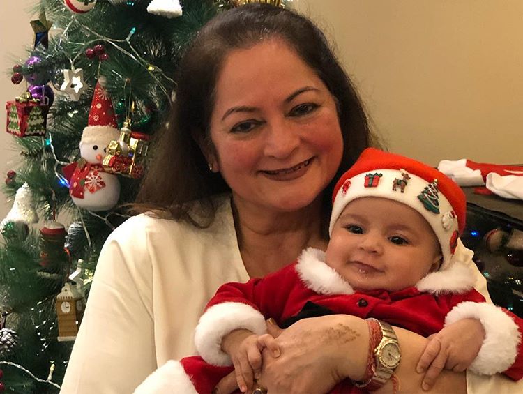 Nishi Mukesh and granddaughter Nurvi