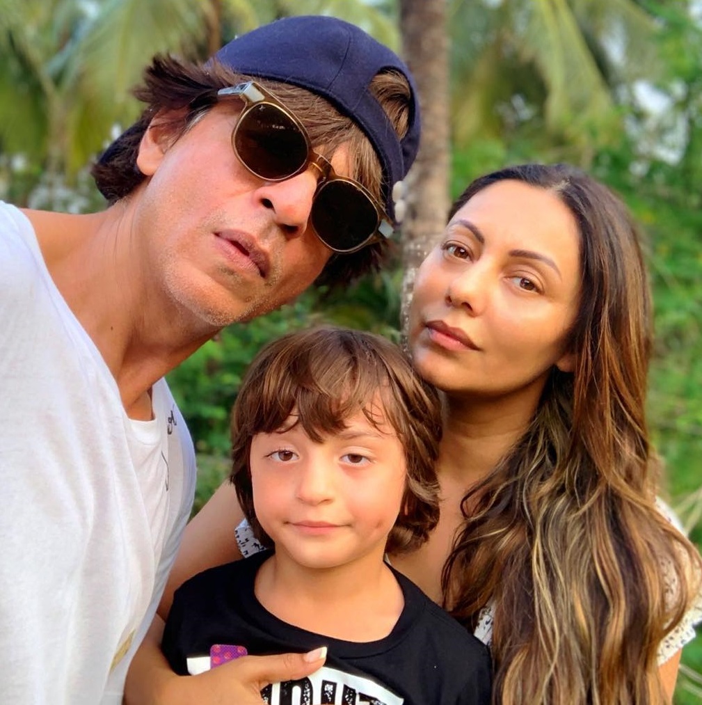 Gauri Khan, Shah Rukh Khan and AbRam Khan