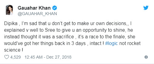 Gauahar Khanââ¬â¢s tweet