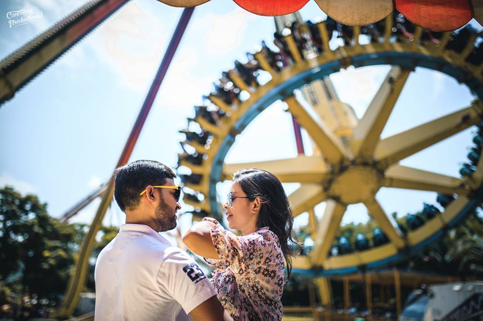 Super Fun Pre-Wedding Shoot Of Himanshu And Monika At Imagica