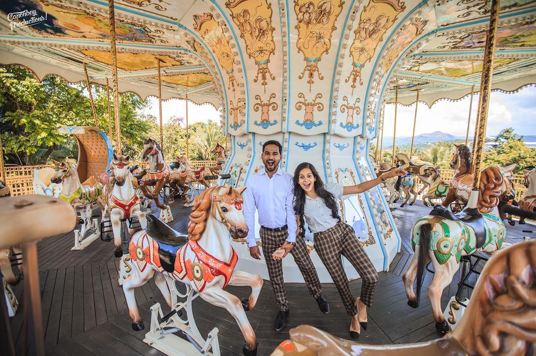 Super Fun Pre-Wedding Shoot Of Himanshu And Monika At Imagica