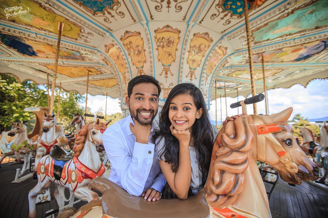 Super Fun Pre-Wedding Shoot Of Himanshu And Monika At Imagica
